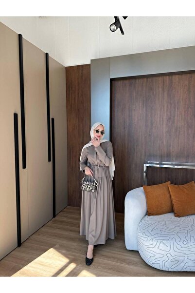 qafka Kadın Uzun Piliseli Tesettür Elbise -ELB-002