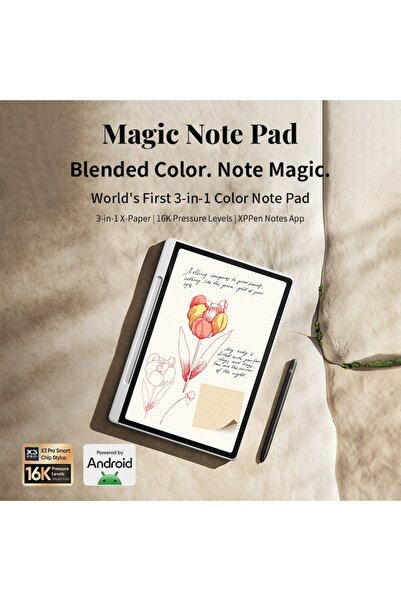 XP-Pen Magic Note Pad 10.95" 3-in-1 Color Display, X3 Pro Stylus, Android 14