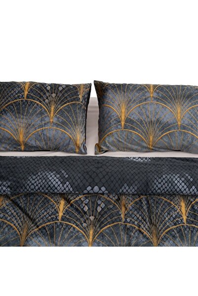 Heinner Home Axi Velvet Printed Bedding Set - Duvet Cover 200x220 cm + 2 Pillowcases 50x70 cm, 3 pcs