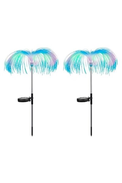 BZRSH Set 2x Lampă solară LED cu palmier RGB, multicoloră