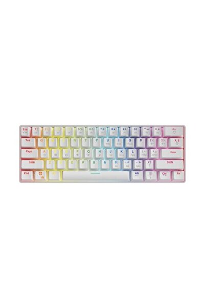 Savio Whiteout Mechanical Gaming Keyboard, Outemu Blue Switch, RGB, White