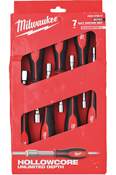 Milwaukee Hollowcore Manyetik Lokma Tornavida Set - 7 Parça 4932479891