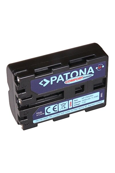 Patona Li-Ion Battery Compatible with Sony NP-FM500H, 1600 mAh, Black