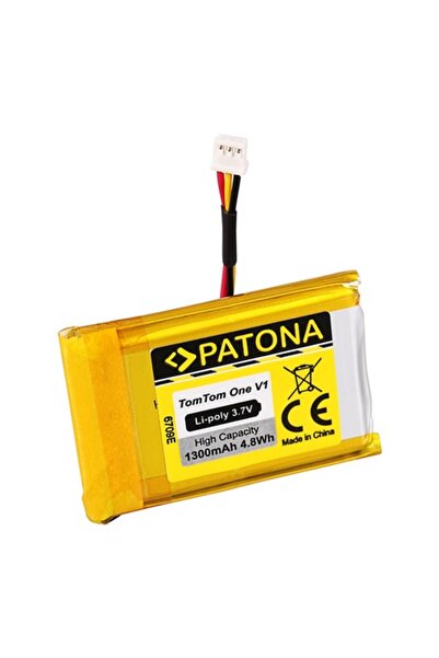 Patona Battery compatible with TomTom ONE V1, 1300mAh Li-Pol 3.7V
