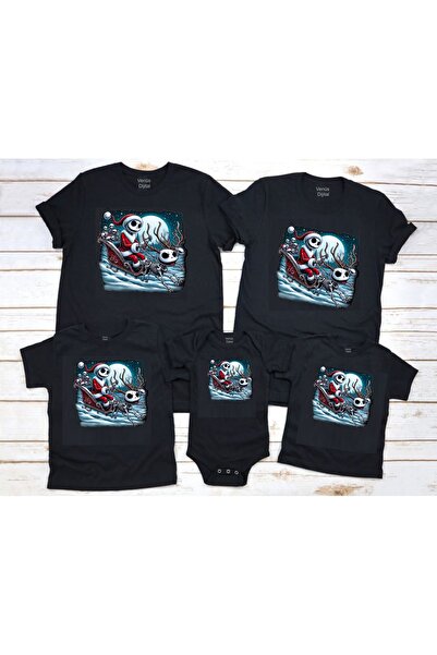 venüsdijital New Year Santa Claus Skull Deer Design Family Combination (the Price Is for 1 Piece)