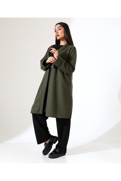 Fi'l Arz Fashion Women's Tassel Detail Loose Fit Long Cardigan