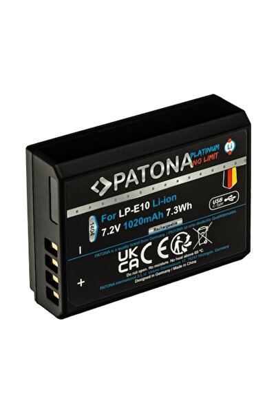 Patona Baterie Platinum LP-E10 1020mAh USB-C pentru Canon EOS 1100D/1200D/130...