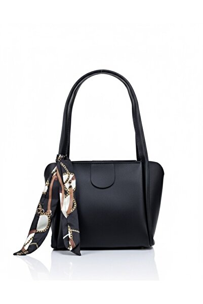 MYSTOBAG Geantă de mână și de umăr Shopper pentru femei cu eșarfă și închidere cu fermoar