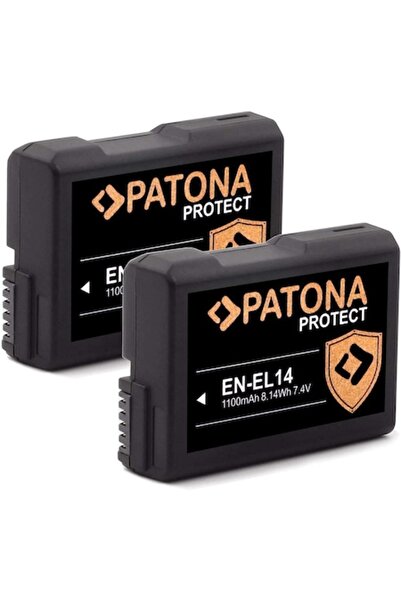 Patona Pachet de baterii Protect EN-EL14 2x1100mAh pentru Nikon D3100/D3200/D...
