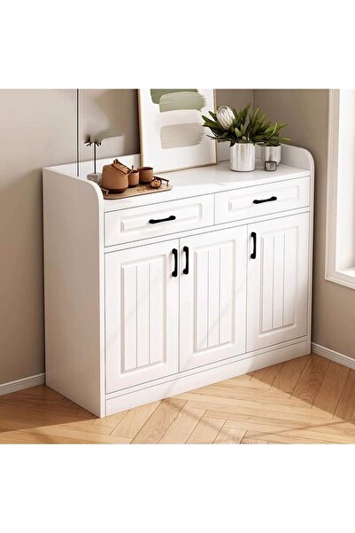 KEKE Modern Wooden Storage Kitchen Cabinet with Shelves for Living Room & Kit...