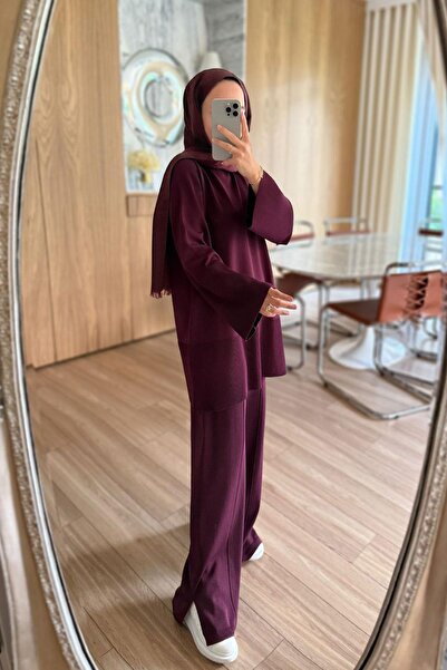 Ka Hijab Liora Premium Rayon Suit - Burgundy