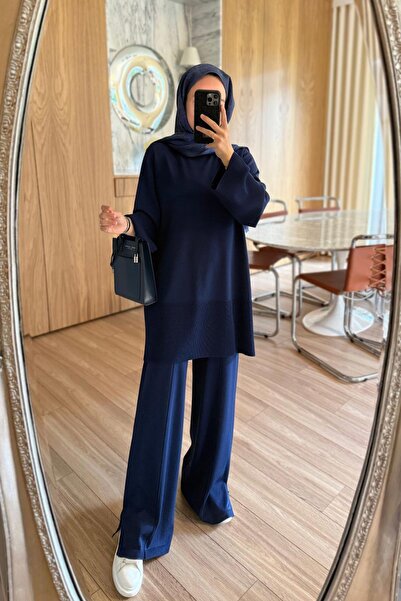 Ka Hijab Liora Premium Rayon Suit - Navy Blue