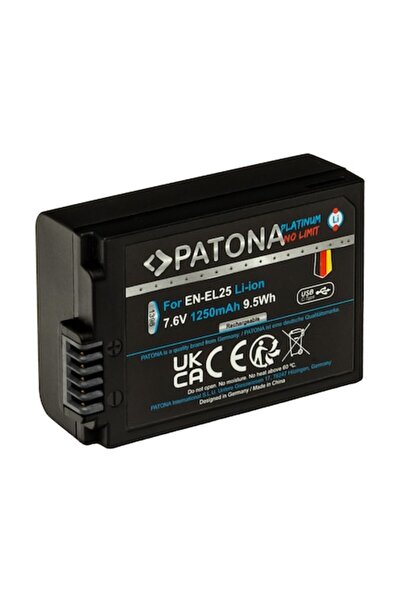 Patona Baterie Platinum EN-EL25, 1250 mAh, port de încărcare USB-C, pentru Ni...