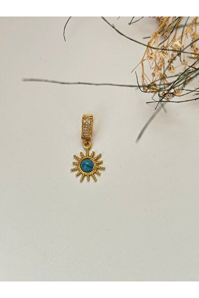 mibrillo Ajda charm yada kolye ucu firuze taşlı