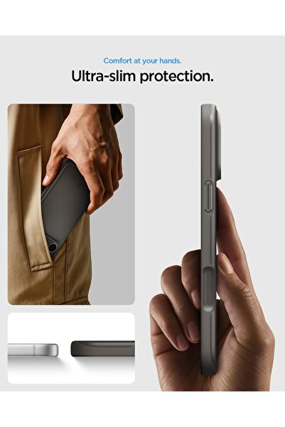 Spigen Thin Fit MagFit designed for iPhone 17 Pro Max case cover [MagSafe compatible] - Gunmetal