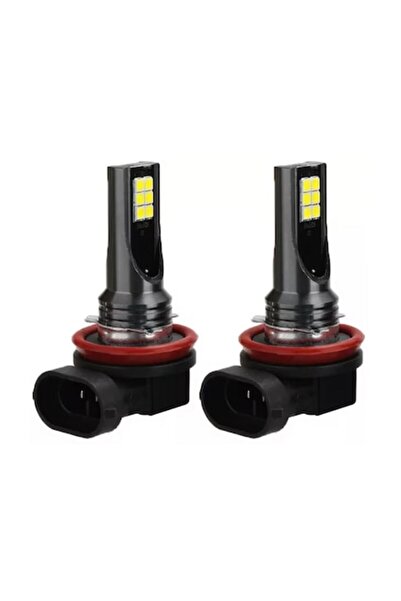 BZRSH Set de 2 becuri auto LED H11, 12 LED-uri SMD, 12V, BZRSH, 60W, 6000K, 6...