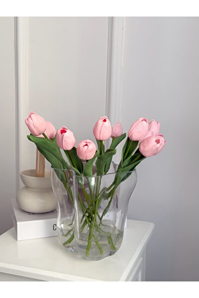 Çiçek 1 Kalite Pembe Islak Lale 8 Adet