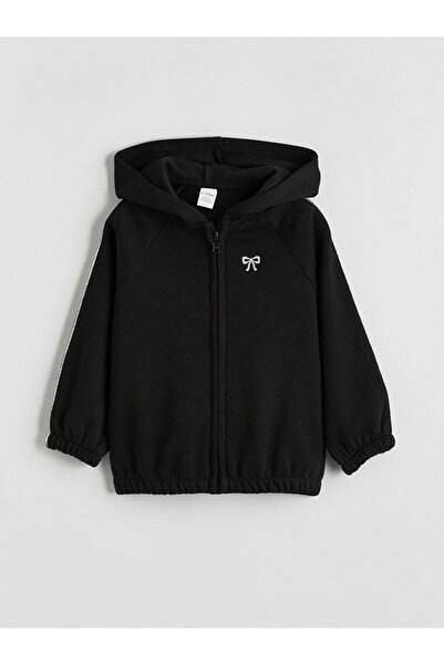 LC Waikiki LCW Kids Hanorac cu fermoar gros pentru fetiță, cu broderie cu fun...