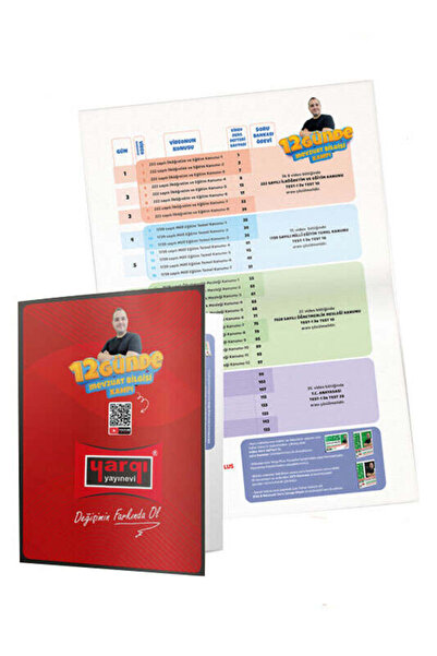 Yargı Yayınları MEB-AGS 12 Günde Mevzuat Bilgisi Kamp Programı Kuşe Baskı