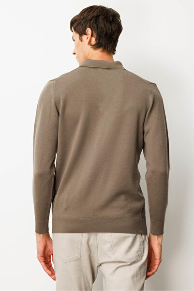 Desen Men's Polo Neck Front Diamond Pattern Knit Sweater 25KDSN25608