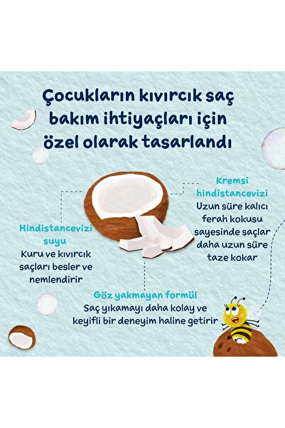 Childs Farm Kuru ve Kıvırcık Saçlar için Hindistan Cevizi Özlü Çocuk Şampuan 250 ml
