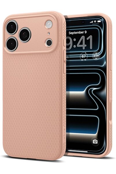 Spigen Liquid Air compatible with iPhone 17 Pro Max case cover (2025) - Rose Titanium