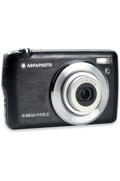 AgfaPhoto Aparat foto digital DC8200 18MP cu card SD de 16 GB și carcasă - Negru