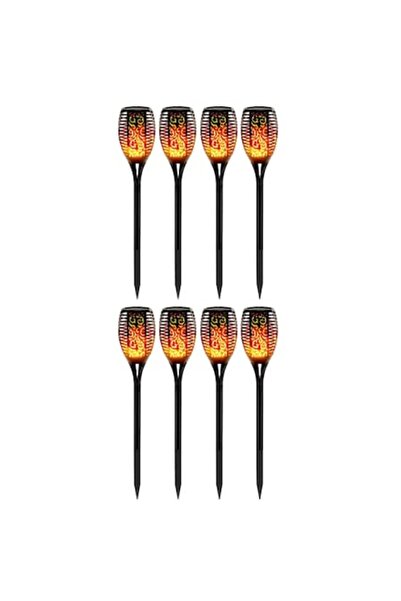 OEM Set de 8 lanterne solare, 12 LED-uri, 51 cm, țăruș de pământ, BZRSH