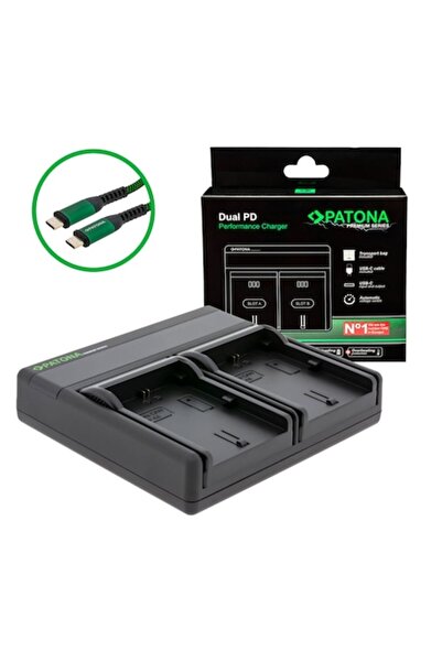 Patona Încărcător rapid premium Dual PD pentru Canon LP-E6 cu baterie externă...