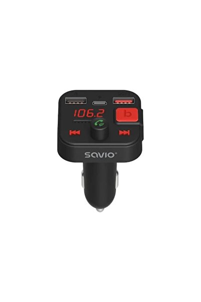 Savio TR-15 FM Modulator Bluetooth 5.3 with Quick Charge 3.0 and Handsfree Car Kit
