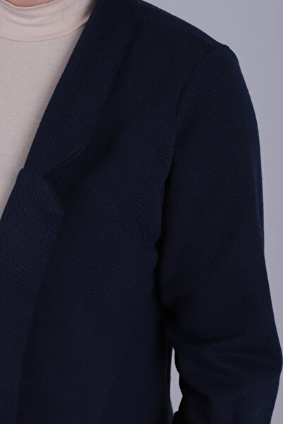 armonika Women's Navy Blue Double Sleeve Jacket Arm-26K001054