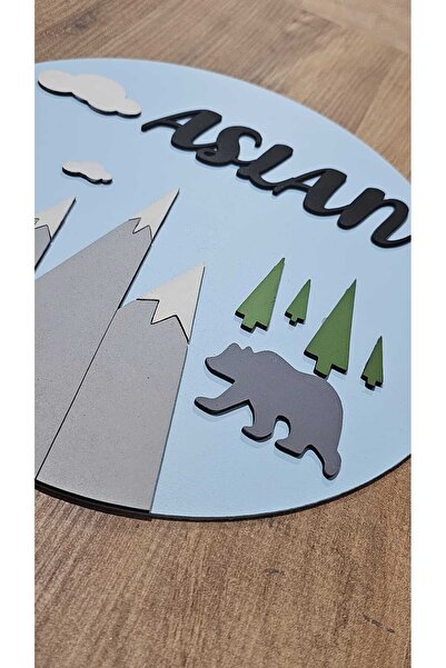 MASİKU Çocuk Ve Bebek Odası Kapı Ve Duvar Süsü Pano Isimlik