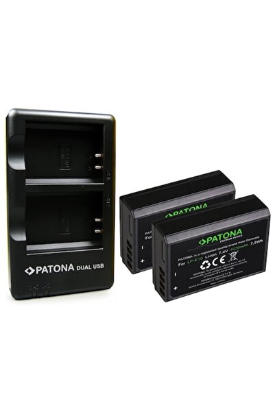 Patona Dual USB Charger Pack with 2x Premium Batteries for Canon LP-E10 and S...