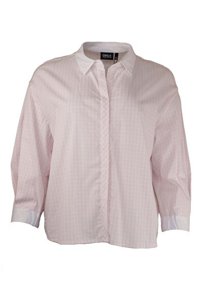 ONLY Lace Up Pink Shirt - XL, Pink, 100% cotton