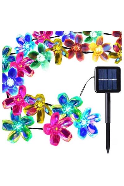 BZRSH Set de 2 luminițe solare de grădină cu flori de cireș, 50 LED-uri, mult...