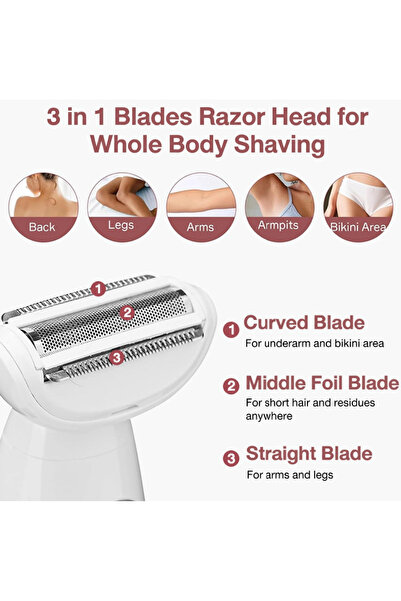 ıpx7 Women's 5-in-1 Electric Shaver for Intimate Hair Removal – Waterproof Rechargeable