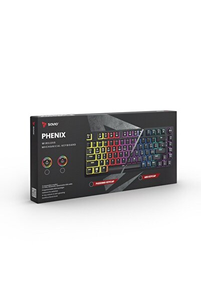 Savio Phenix wireless mechanical gaming keyboard, Gateron Yellow Pro, Pudding
