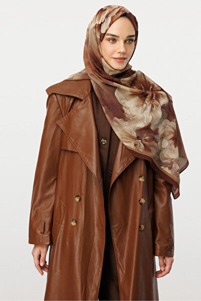 Mooncorn Dried Rose Pattern Hebei Silk Shawl