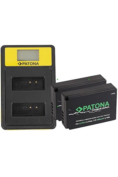 Patona Smart Dual LCD USB Charger Pack with 2x Premium Batteries for Canon LP...