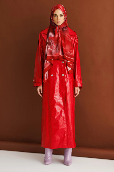 Mooncorn Σάλι ραμί με μοτίβο μπορντό φλέρ