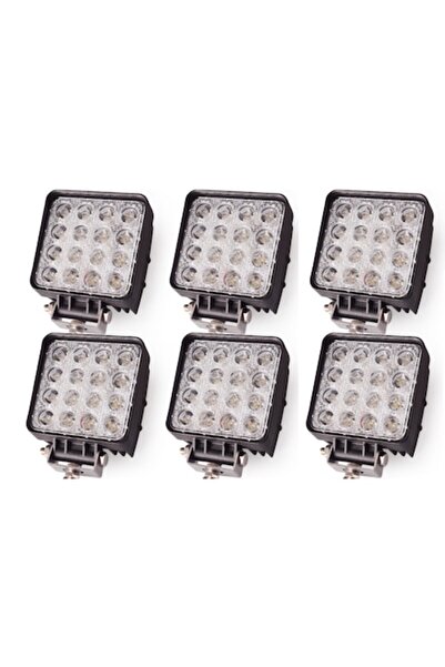 IPF Set of 6 LED 48W Auto Offroad Projectors (16 LEDs)