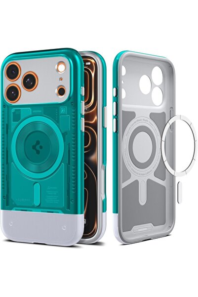 Spigen Classic C1 MagFit for iPhone 17 Pro MAX case cover MagSafe compatible - Bondi Blue