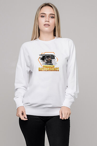 QIVI Pubg Playerunknown's Battlegrounds Winner Printed White Women's Knitted ...