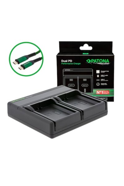 Patona Încărcător rapid premium Dual PD pentru Nikon EN-EL14 cu baterie exter...