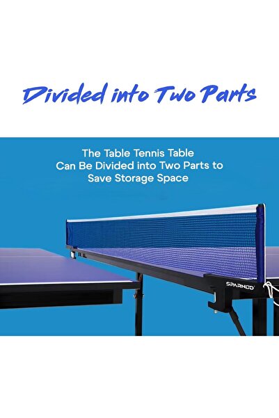 Sparnod Fitness Stt-12 Indoor Table Tennis | 12mm Mdftop with Uv Protection | Rustproof Steel Frame Foldable