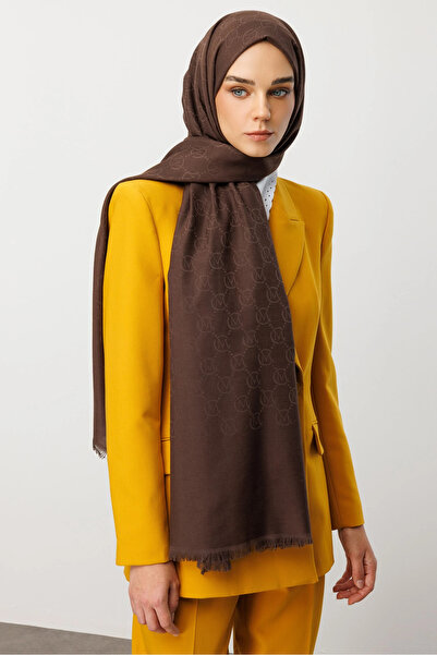 Mooncorn Dark Brown Wool Silk Shawl