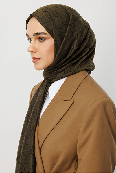 Mooncorn Oil Green Wool Silk Shawl