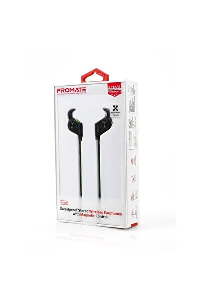Promate Fluid Bluetooth In-Ear Headphones with Microphone and Magnetic Fastening (Green)
