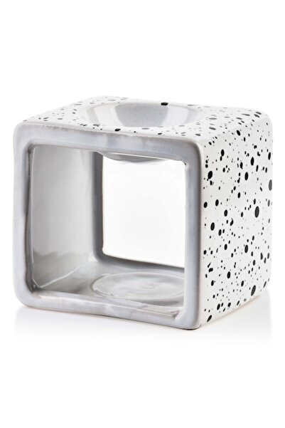 MONDEX suport pentru lumânări, ceramică, 9,5x7,5x8,5 cm, alb