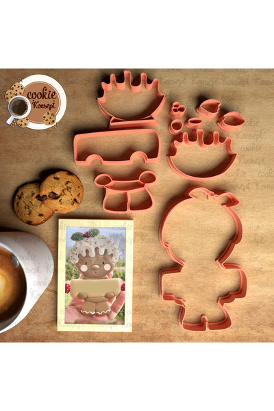 CookieKonsept طاولة خبز الزنجبيل |   مجموعة قوالب متوافقة مع عجينة الكعك والص...